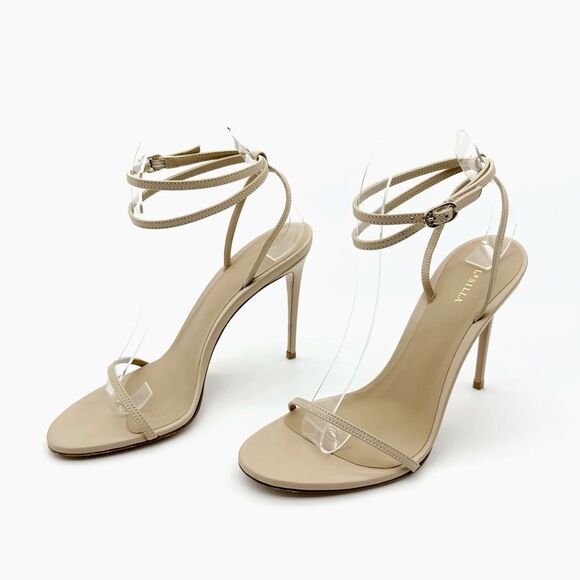 LE SILLA Barely There Beige Strappy Leather Heels Size 39 US 8.5 Sandals - Picture 12 of 12